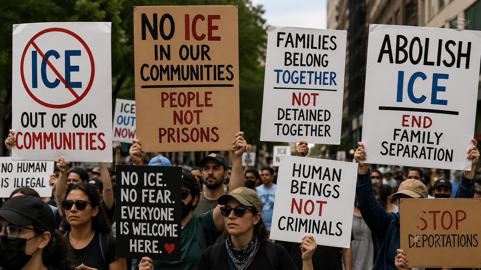 Anti Ice Protest Signs